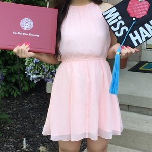 Light pink chiffon dress